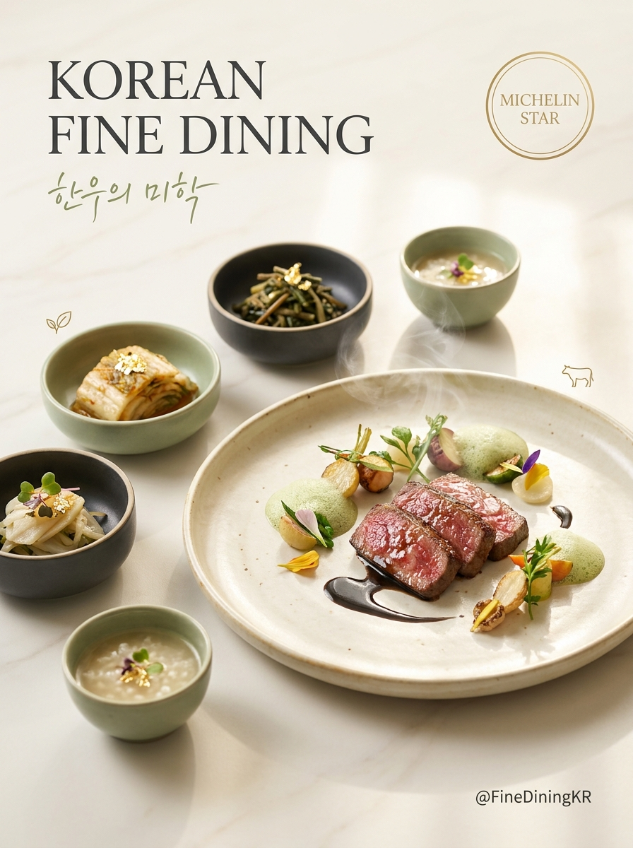 Luxury fine dining campaign for a Michelin-starred Korean re...