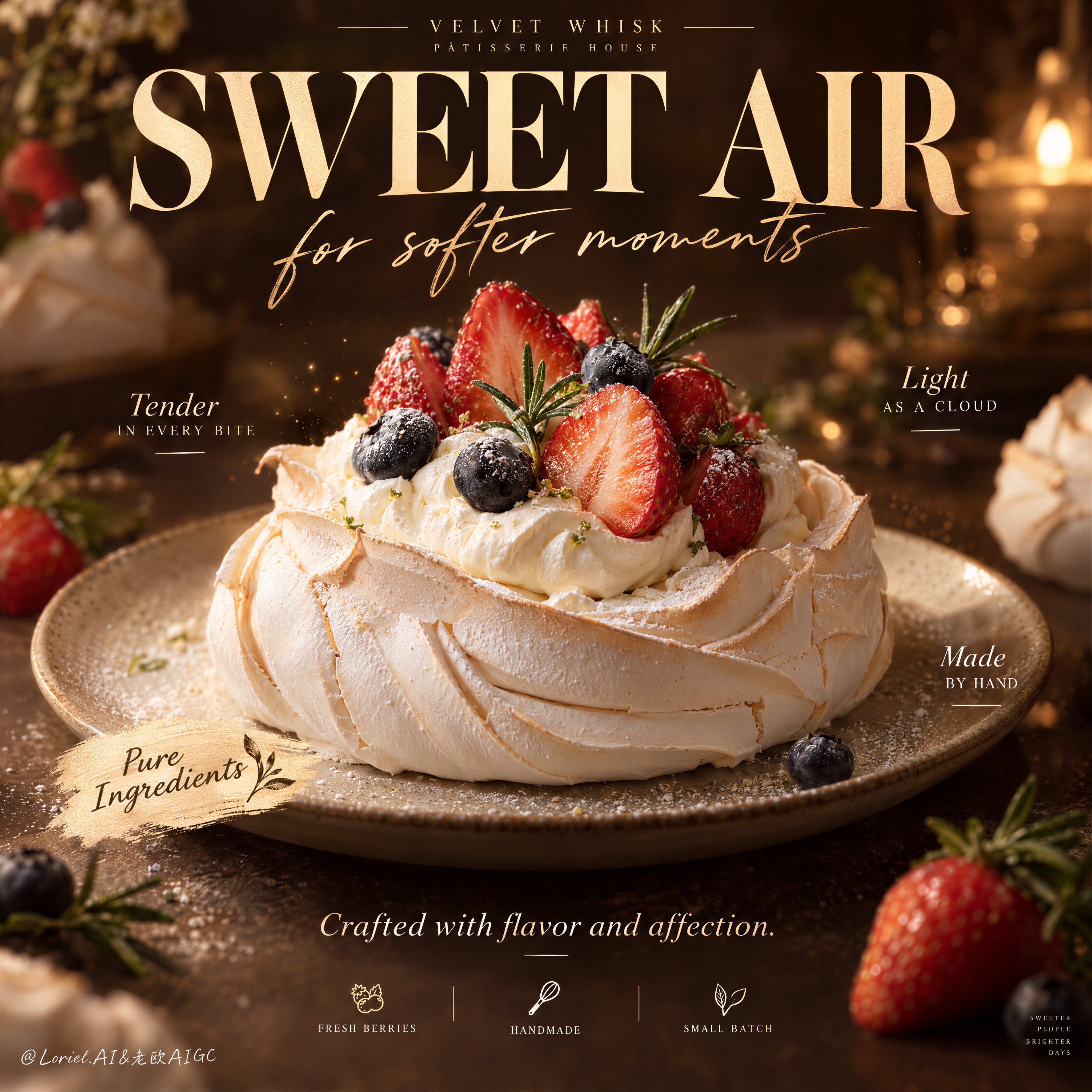 A soft dessert looks most believable when its perf